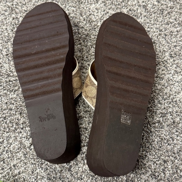 Coach Janice Wedge Sandals Sz 8.5 - Picture 4 of 6